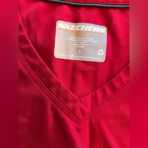 Sketcher red scrub top